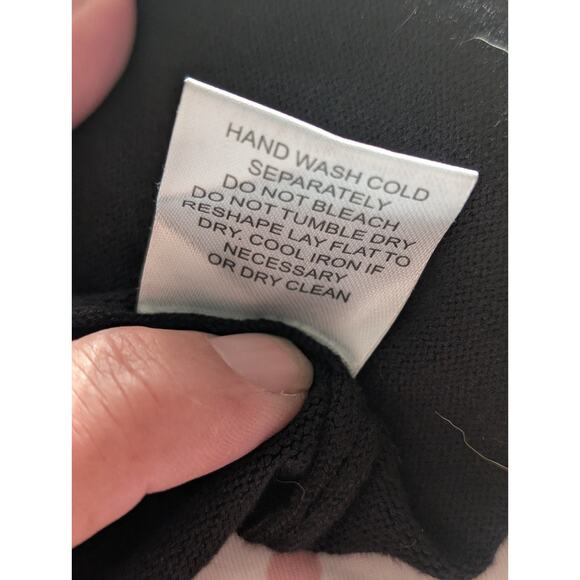 Fringed Black Cardigan Open Front By Ava Contour Sz. Med. - Picture 8 of 8